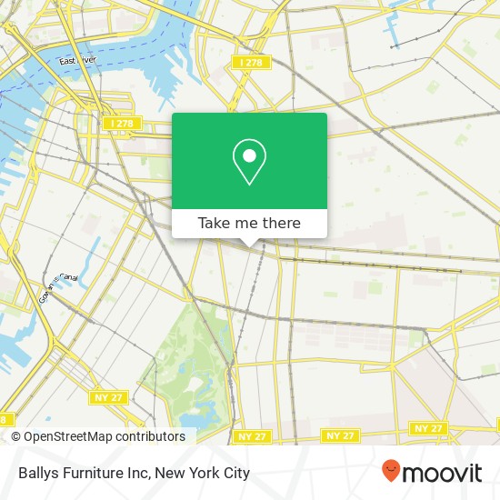 Ballys Furniture Inc map