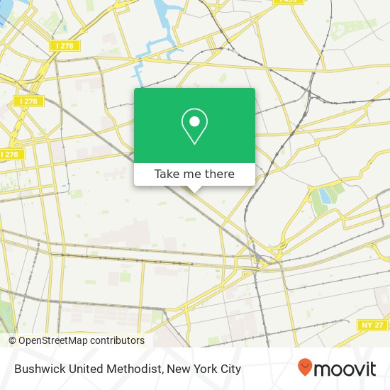 Bushwick United Methodist map