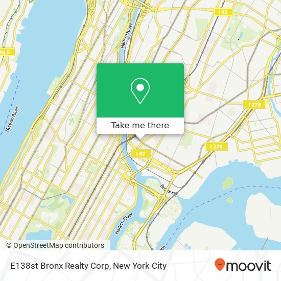 Mapa de E138st Bronx Realty Corp