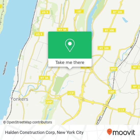 Halden Construction Corp map