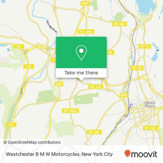 Westchester B M W Motorcycles map