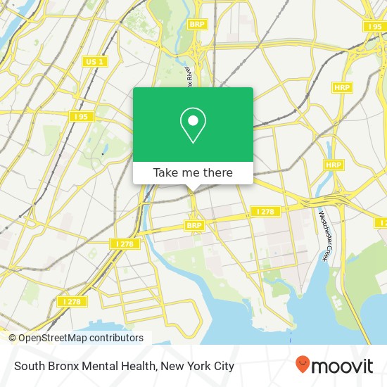 South Bronx Mental Health map