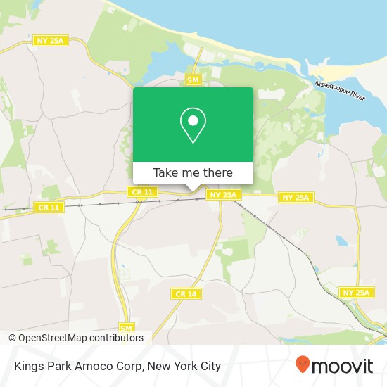 Kings Park Amoco Corp map