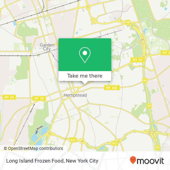 Long Island Frozen Food map