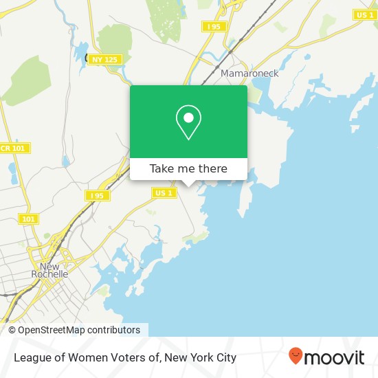 League of Women Voters of map