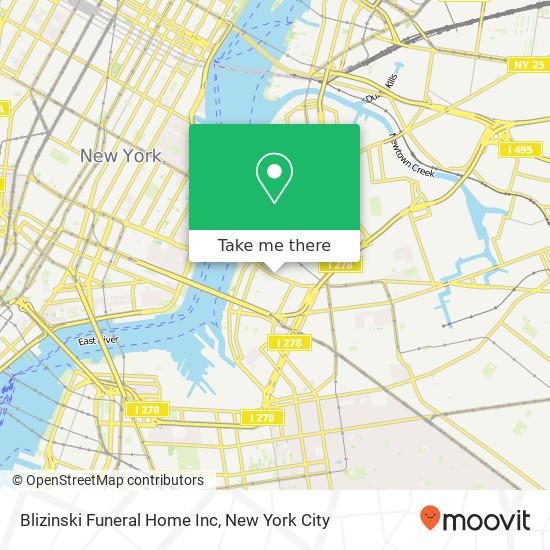 Blizinski Funeral Home Inc map