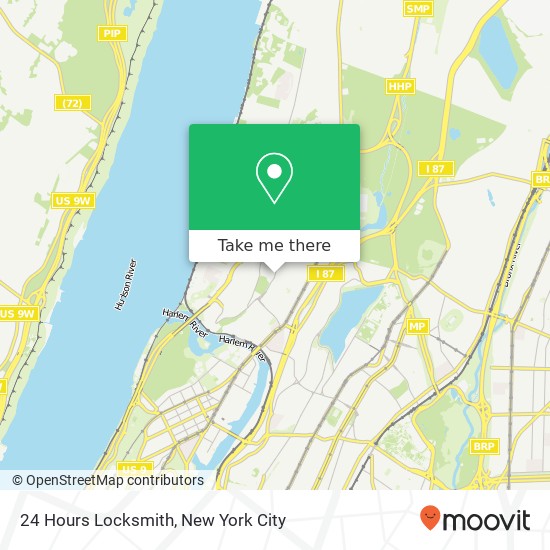 24 Hours Locksmith map