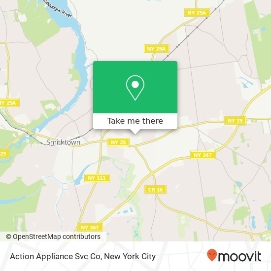 Mapa de Action Appliance Svc Co