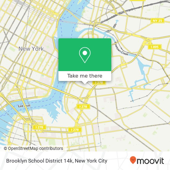Mapa de Brooklyn School District 14k