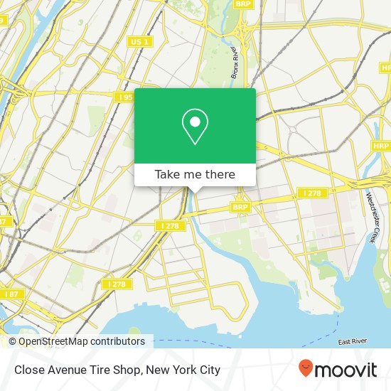 Close Avenue Tire Shop map