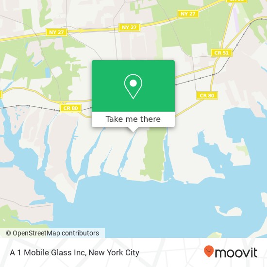 Mapa de A 1 Mobile Glass Inc