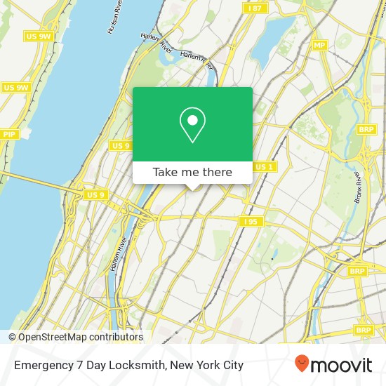 Emergency 7 Day Locksmith map