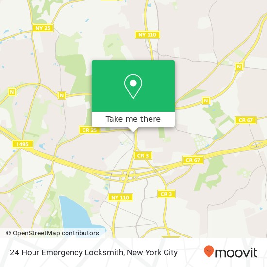 Mapa de 24 Hour Emergency Locksmith