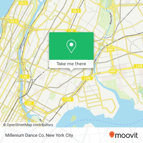 Millenium Dance Co map