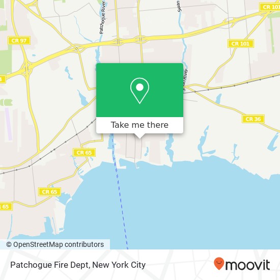 Patchogue Fire Dept map