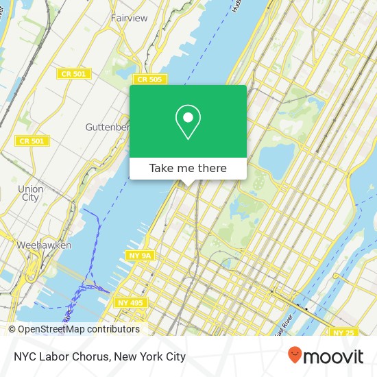 Mapa de NYC Labor Chorus