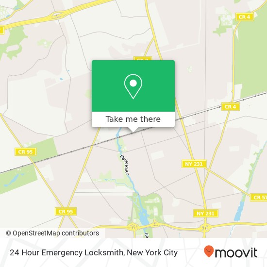 24 Hour Emergency Locksmith map