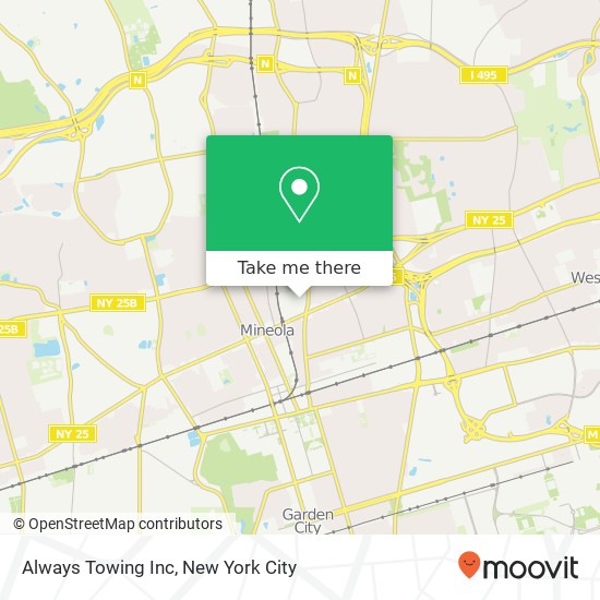 Mapa de Always Towing Inc