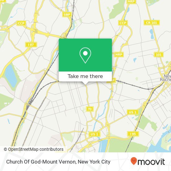 Church Of God-Mount Vernon map