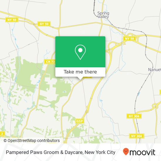 Mapa de Pampered Paws Groom & Daycare