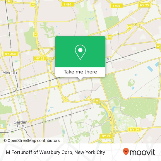 M Fortunoff of Westbury Corp map