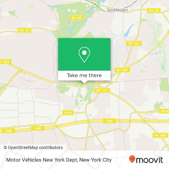 Mapa de Motor Vehicles New York Dept