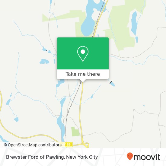 Brewster Ford of Pawling map