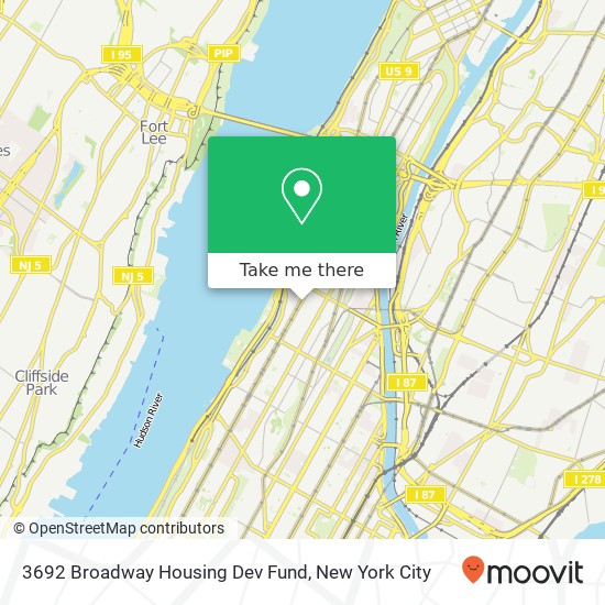Mapa de 3692 Broadway Housing Dev Fund