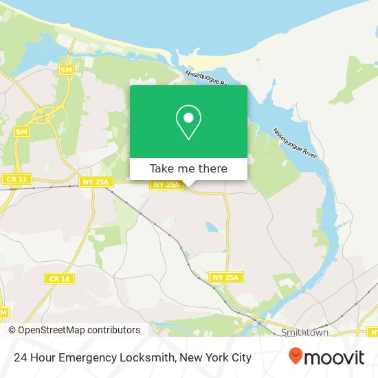 24 Hour Emergency Locksmith map