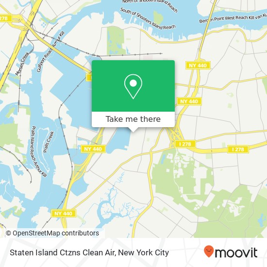 Mapa de Staten Island Ctzns Clean Air