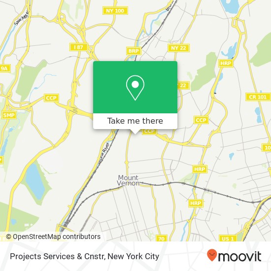 Projects Services & Cnstr map