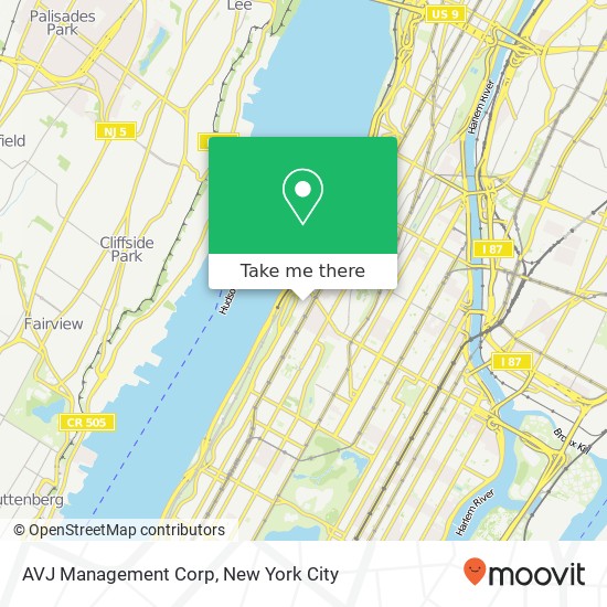 Mapa de AVJ Management Corp