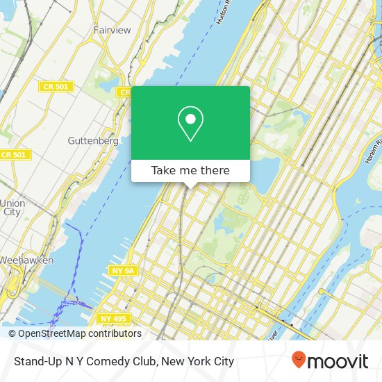 Stand-Up N Y Comedy Club map