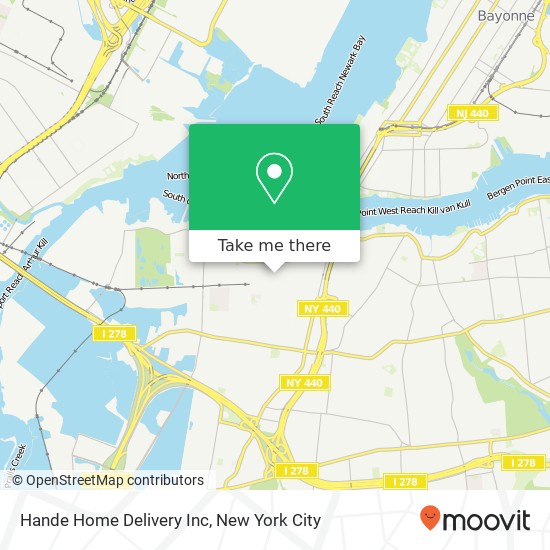 Hande Home Delivery Inc map