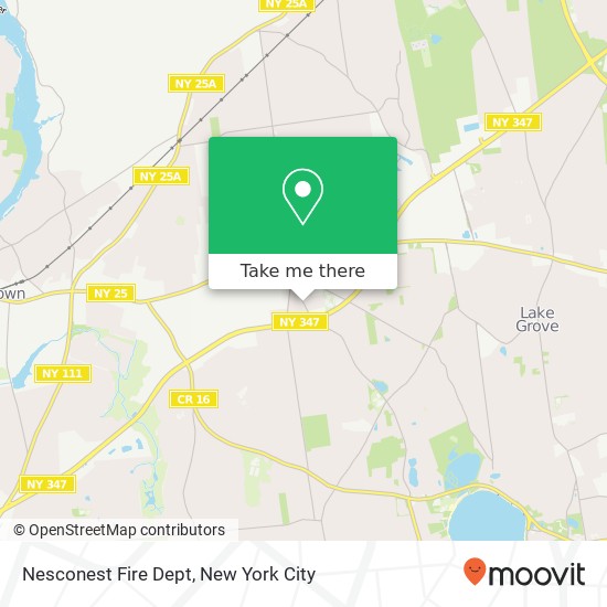 Nesconest Fire Dept map