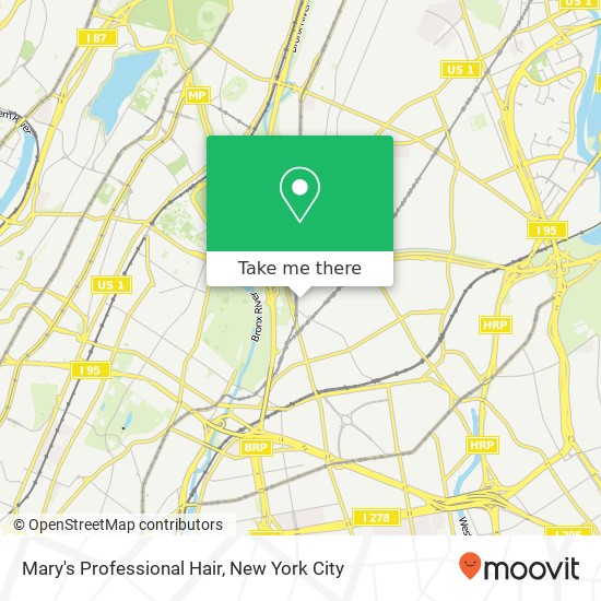 Mary's Professional Hair map