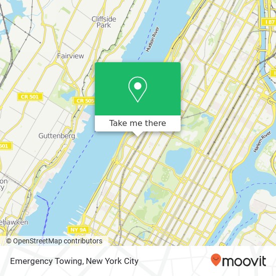 Emergency Towing map