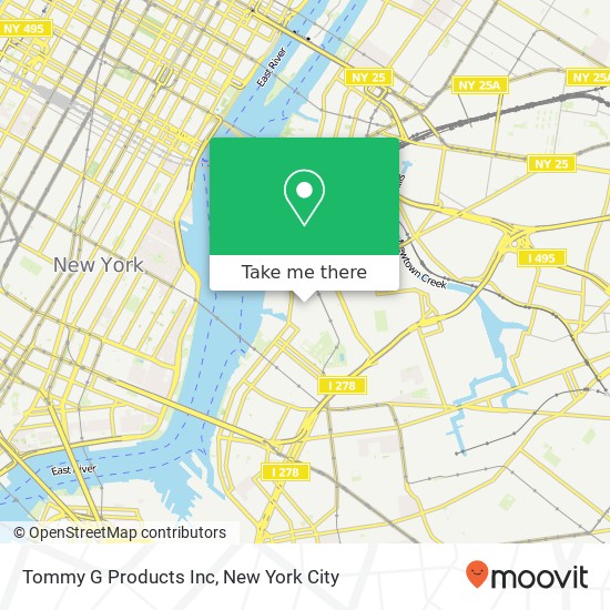 Mapa de Tommy G Products Inc