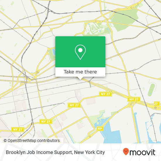Brooklyn Job Income Support map