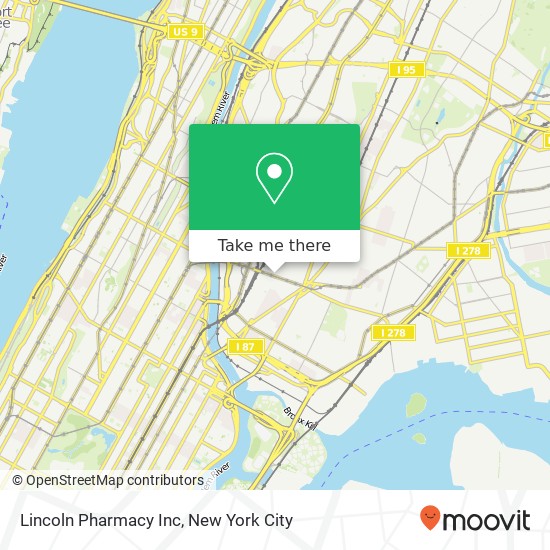 Lincoln Pharmacy Inc map
