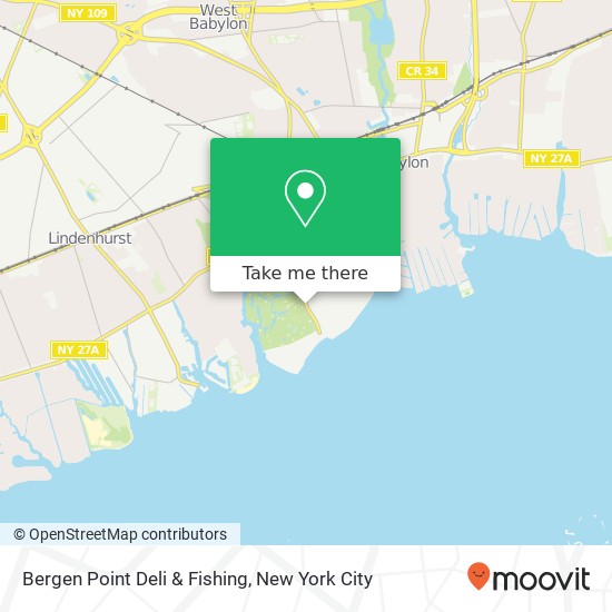 Bergen Point Deli & Fishing map