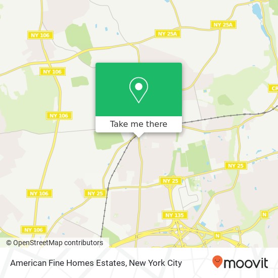 American Fine Homes Estates map