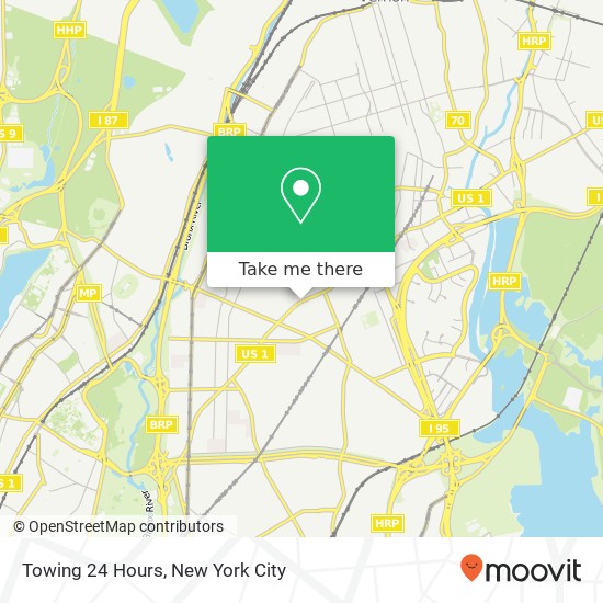 Towing 24 Hours map