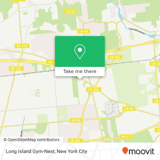 Long Island Gym-Nest map