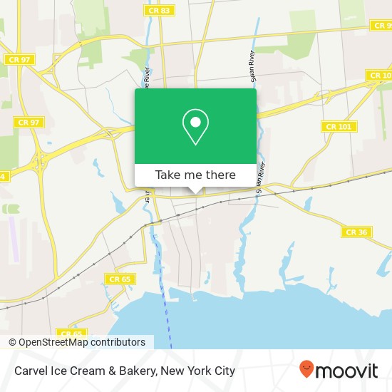 Mapa de Carvel Ice Cream & Bakery