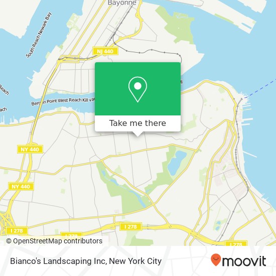 Bianco's Landscaping Inc map