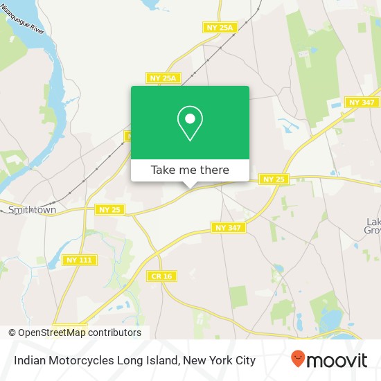 Indian Motorcycles Long Island map