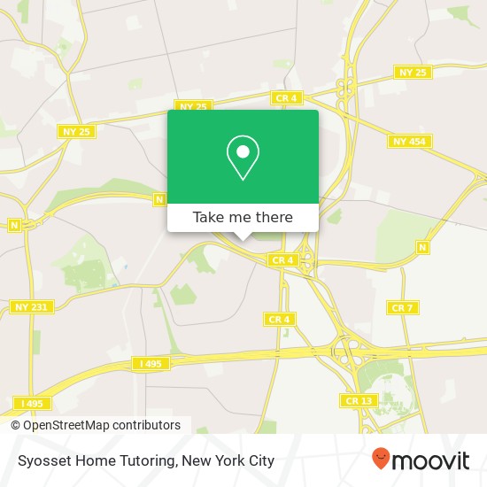 Syosset Home Tutoring map