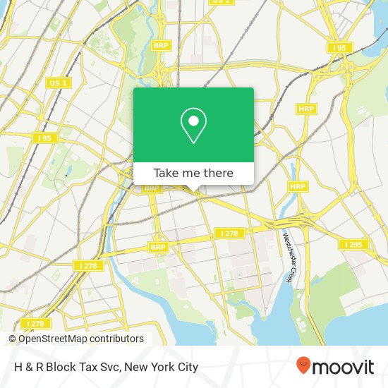 H & R Block Tax Svc map