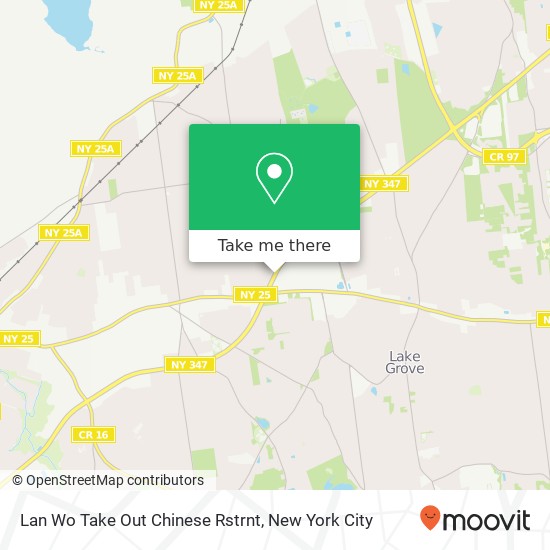 Mapa de Lan Wo Take Out Chinese Rstrnt